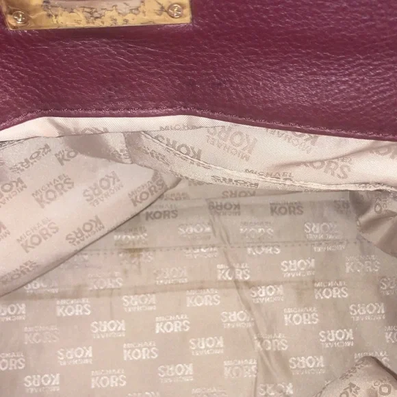 Genuine Michael Kors  Merlot Leather Satchel - Picture 8 of 14